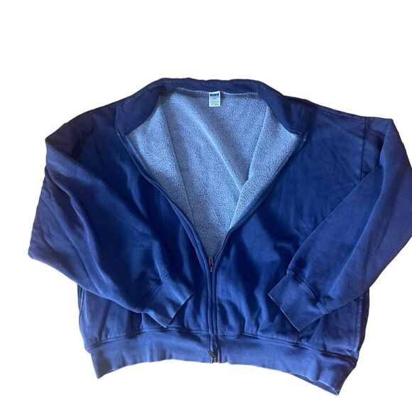 PINK Ivy Fleece Full Zip Sweatshirt Navy Blue Womens Large NWOT - Picture 9 of 15